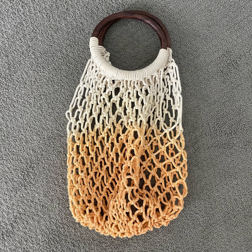 Vintage ombré woven beach bag - Picture 4 of 4